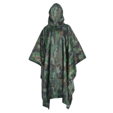 Cheap Price Customized Polyester Hunting Army Green Rain Poncho